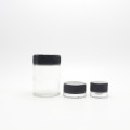 Luxury 3 5 7 gram mini cbd wax oil smell proof container clear thick wall childproof small concentrate glass jar CF-41AN